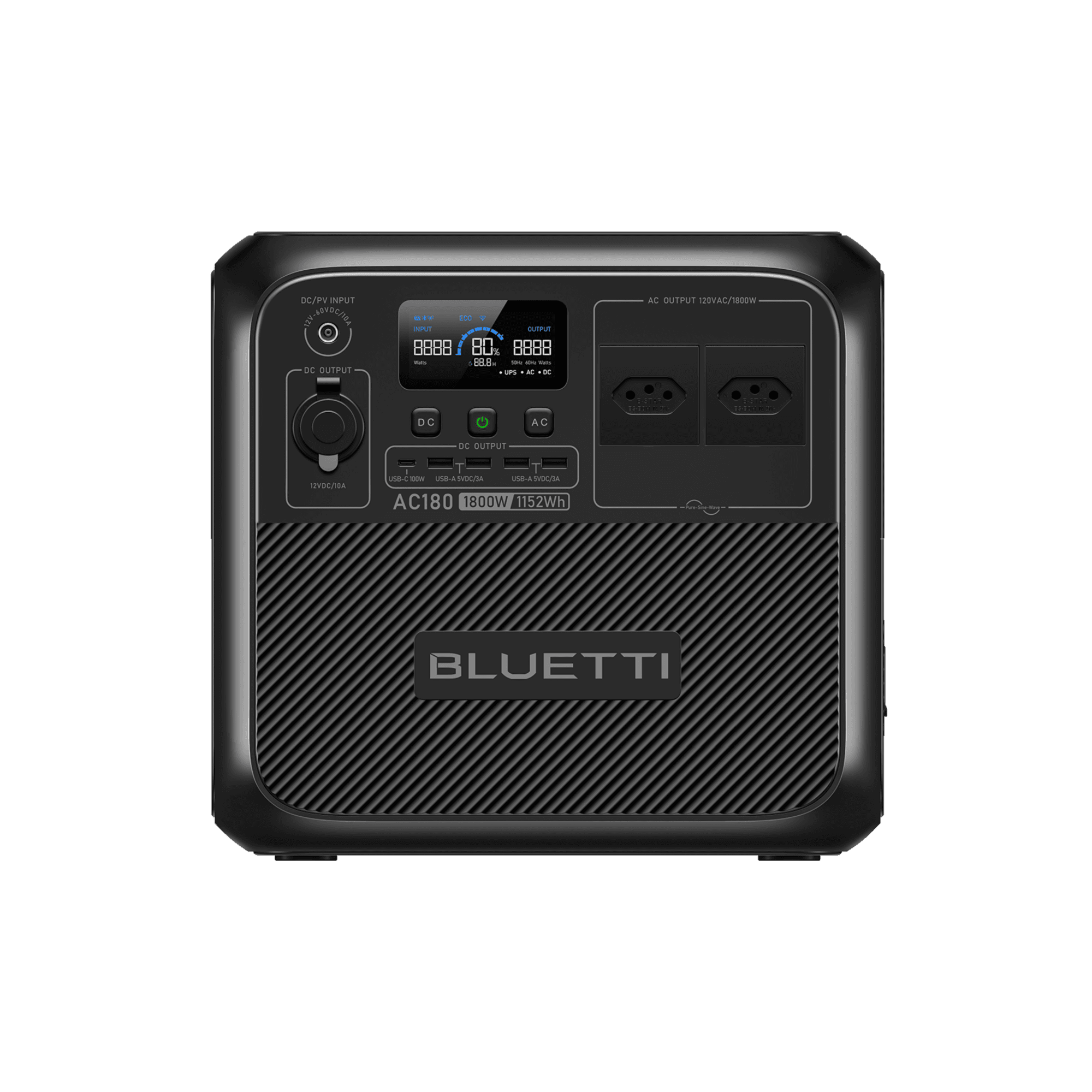 BLUETTI AC180 Estação de Energia Portátil | 1.800 W 1.152 Wh 1