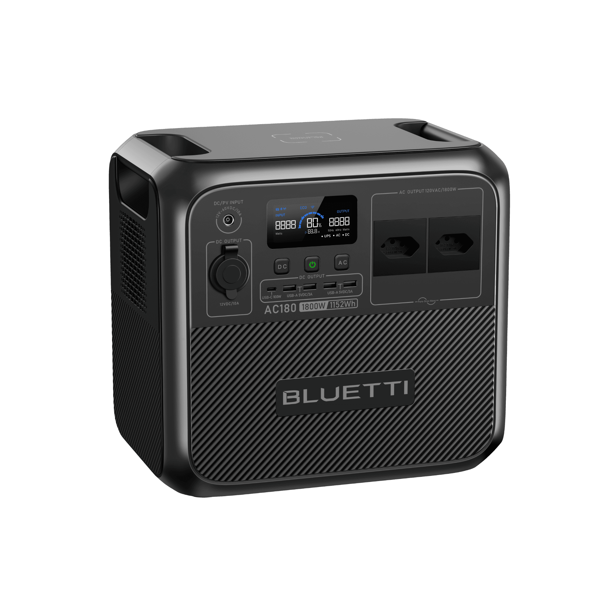 BLUETTI AC180 Estação de Energia Portátil | 1.800 W 1.152 Wh 3