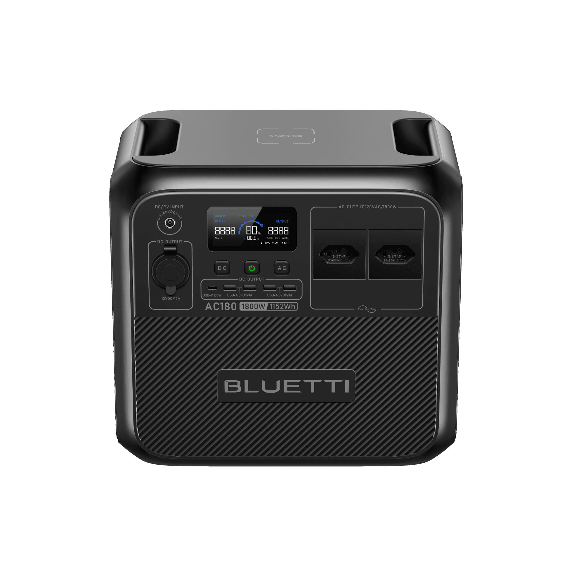 BLUETTI AC180 Estação de Energia Portátil | 1.800 W 1.152 Wh 2