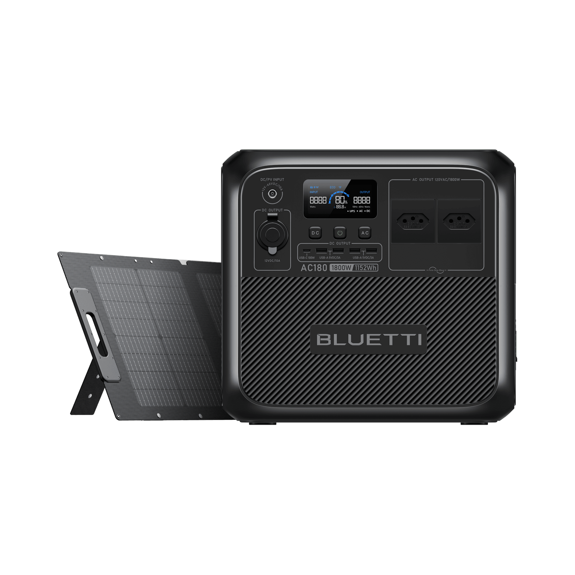 BLUETTI AC180 Estação de Energia Portátil | 1.800 W 1.152 Wh 5