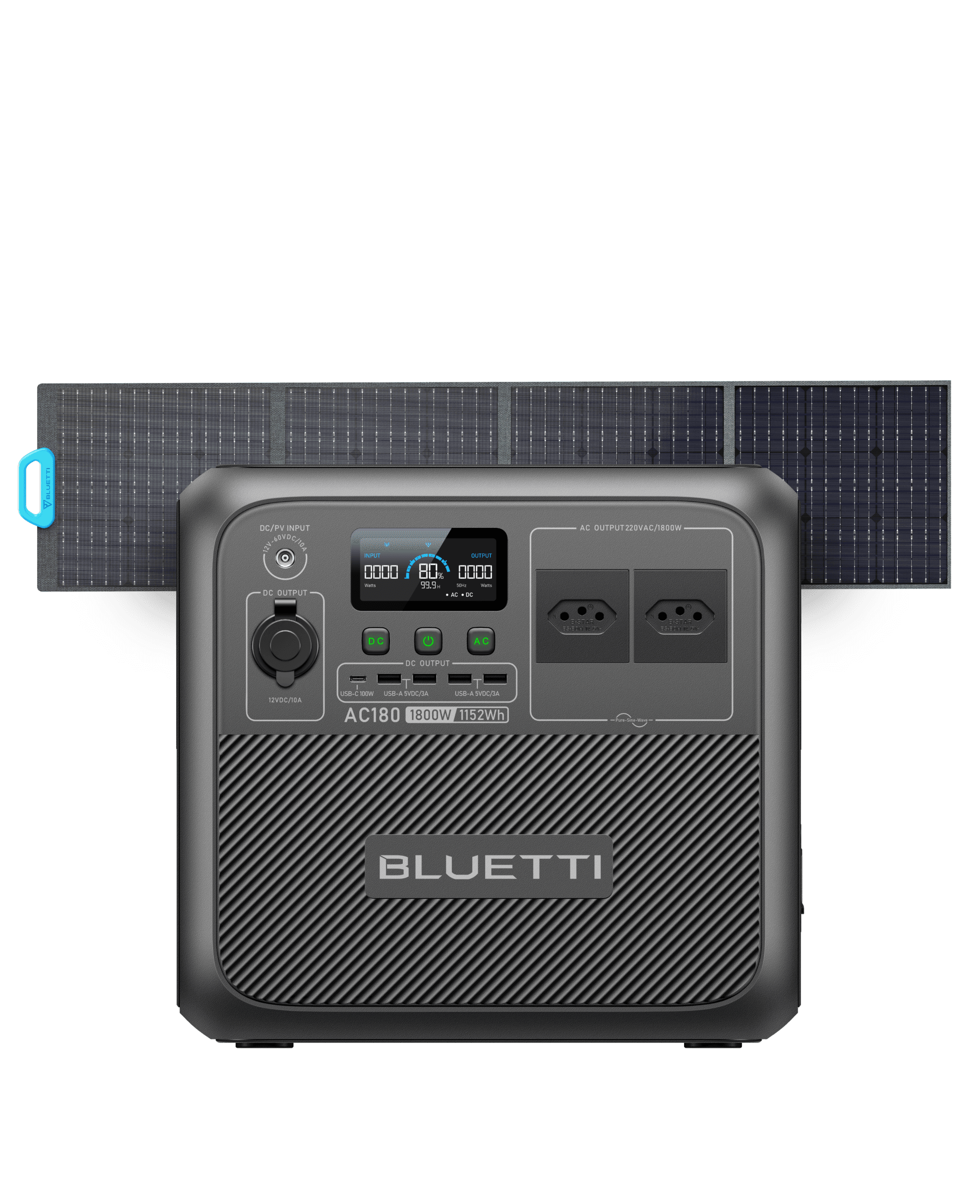 BLUETTI AC180 Estação de Energia Portátil | 1.800 W 1.152 Wh 15