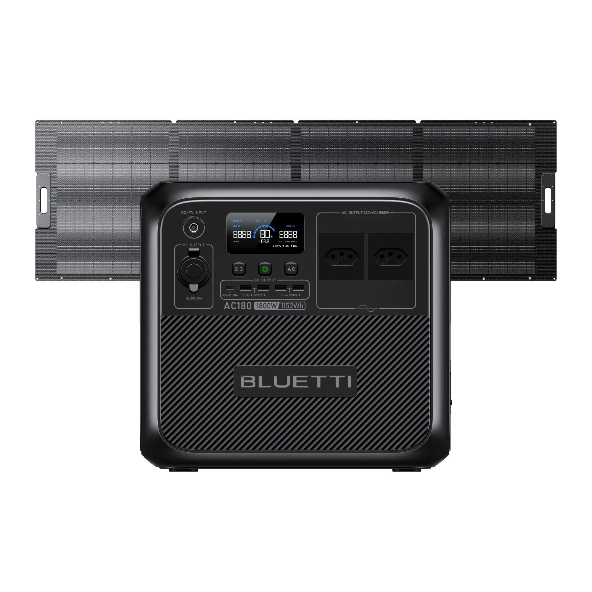 BLUETTI AC180 Estação de Energia Portátil | 1.800 W 1.152 Wh 11
