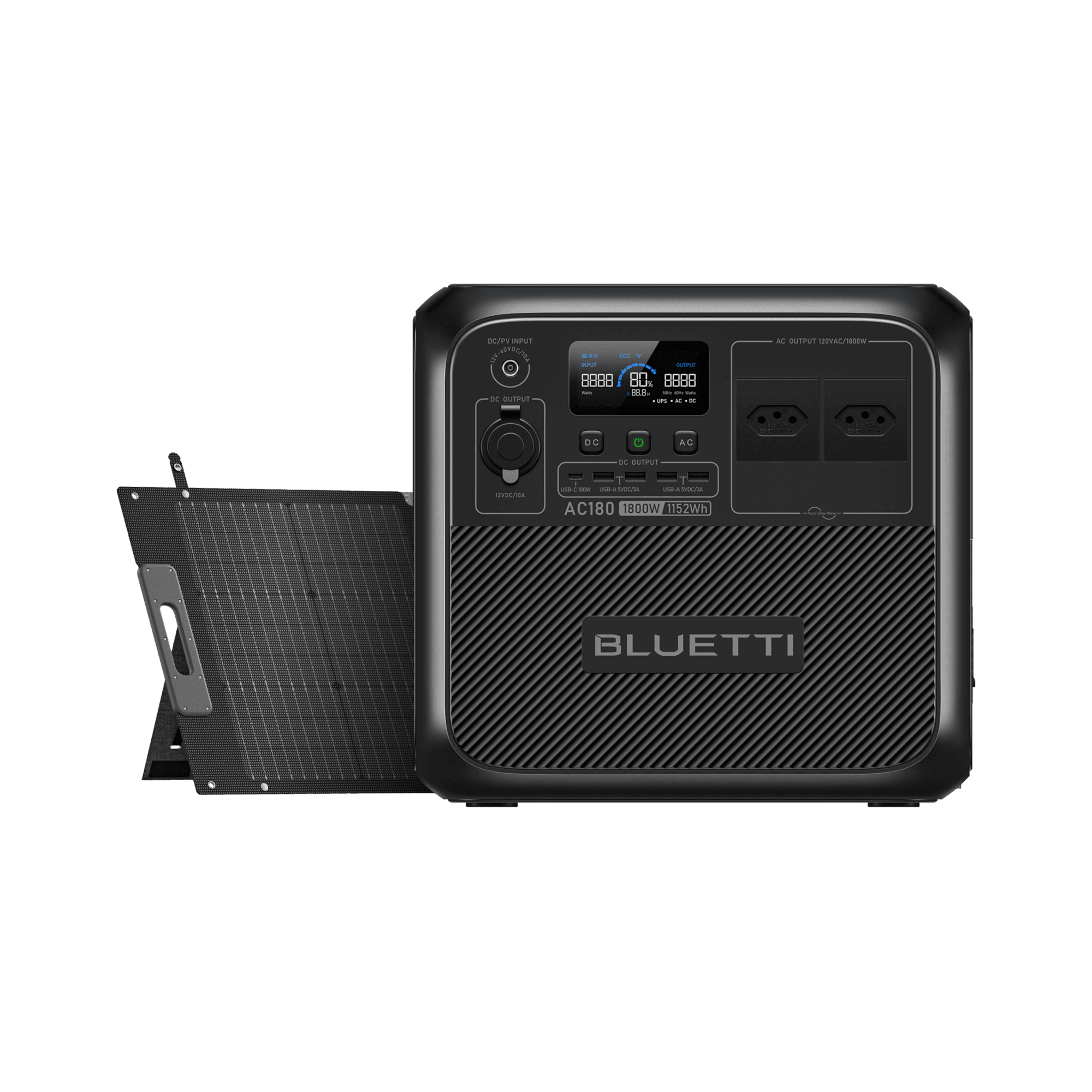 BLUETTI AC180 Estação de Energia Portátil | 1.800 W 1.152 Wh 6