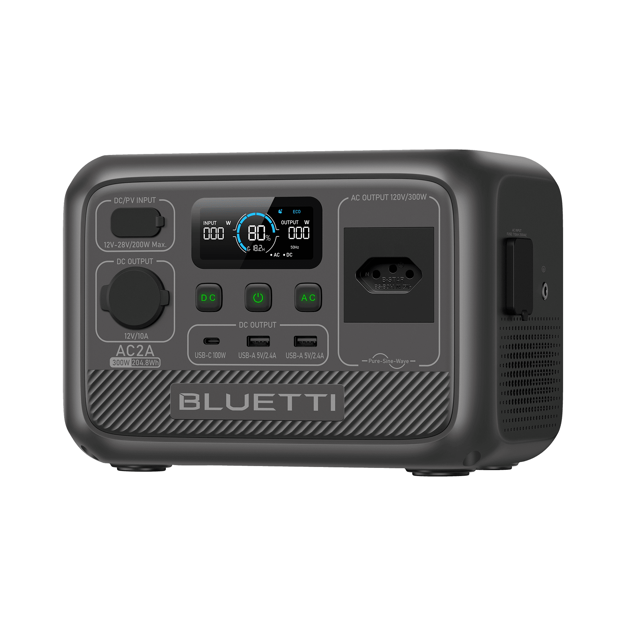 BLUETTI AC2A Estação de Energia Portátil | 300 W 204 Wh 3