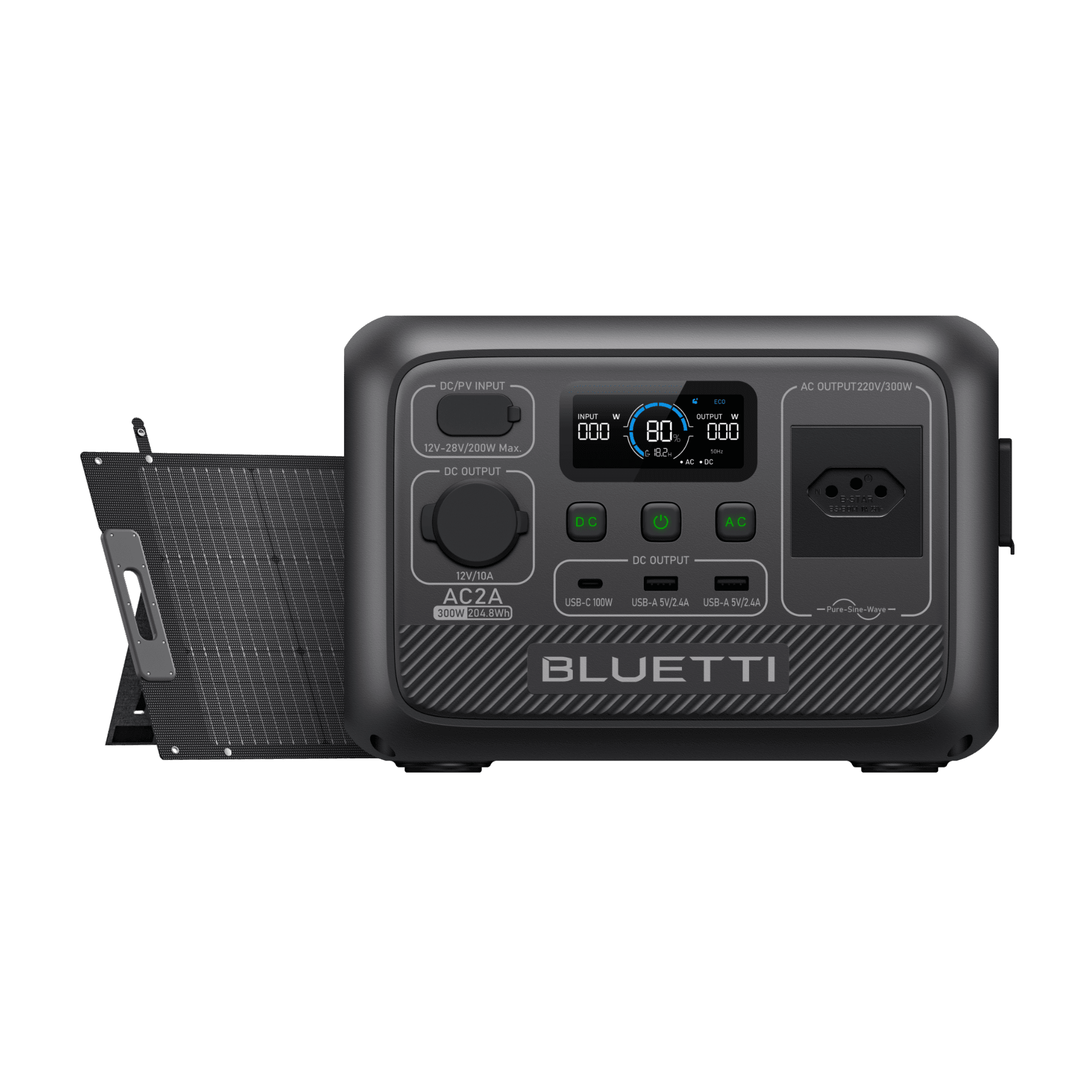 BLUETTI AC2A Estação de Energia Portátil | 300 W 204 Wh 11