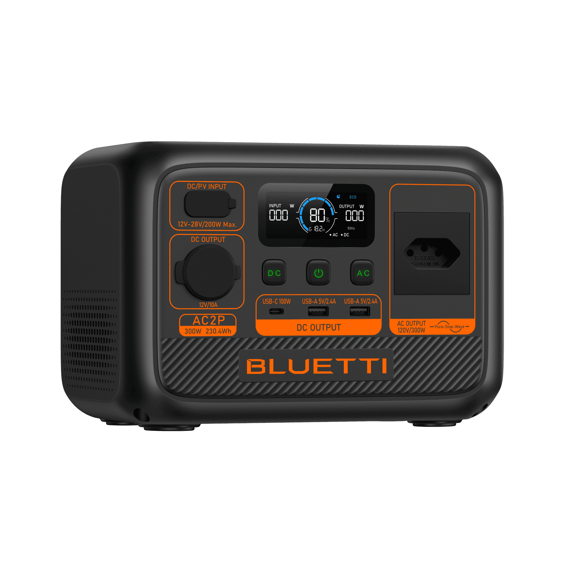 BLUETTI AC2P Estação de Energia Portátil | 300 W 230,4 Wh 3