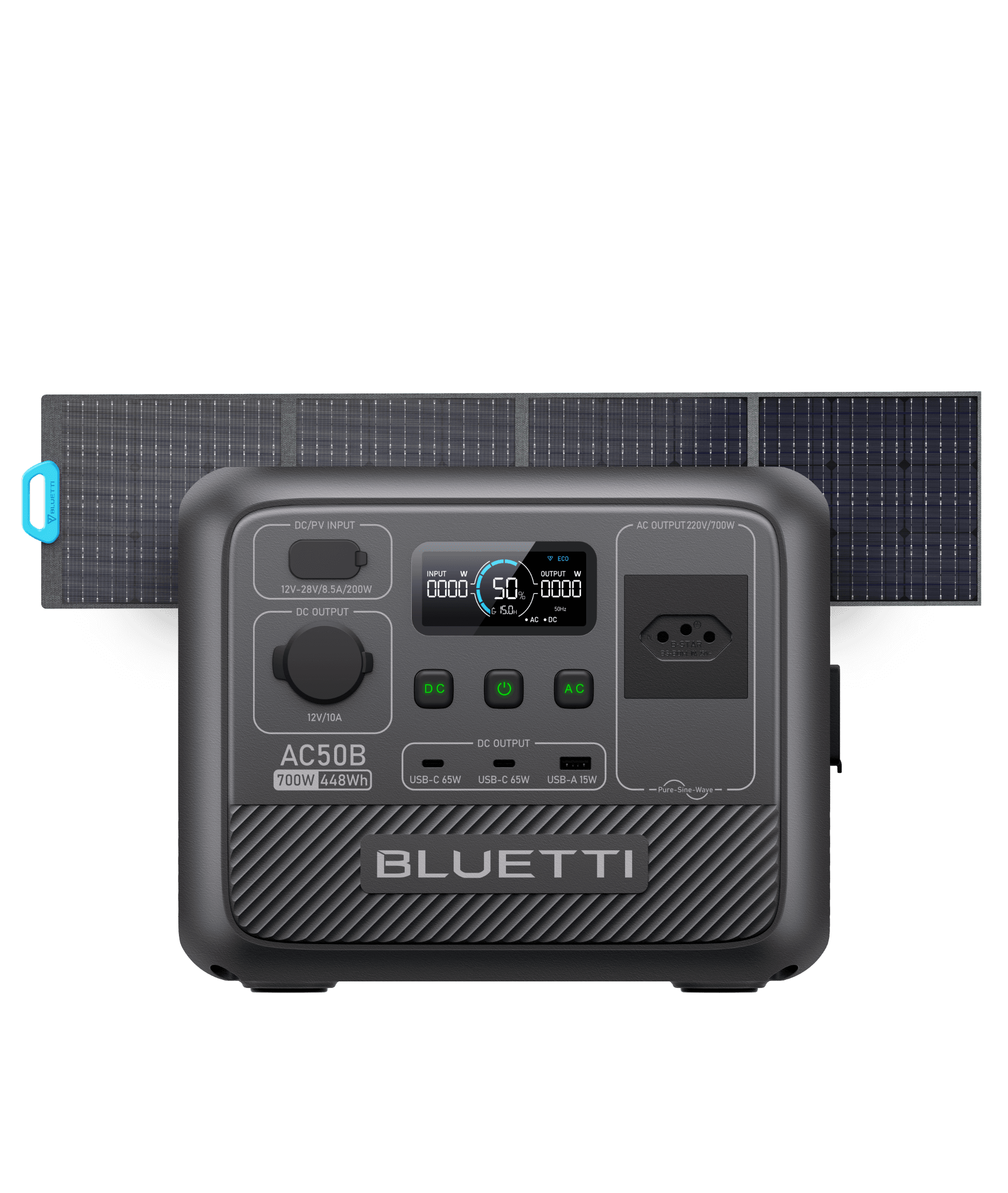 BLUETTI AC50B Estação de Energia Portátil | 700 W 448 Wh 18