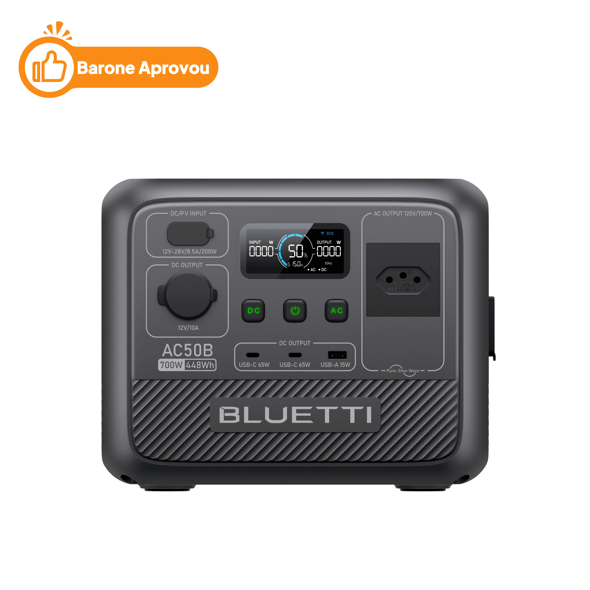 BLUETTI AC50B Estação de Energia Portátil | 700 W 448 Wh 16