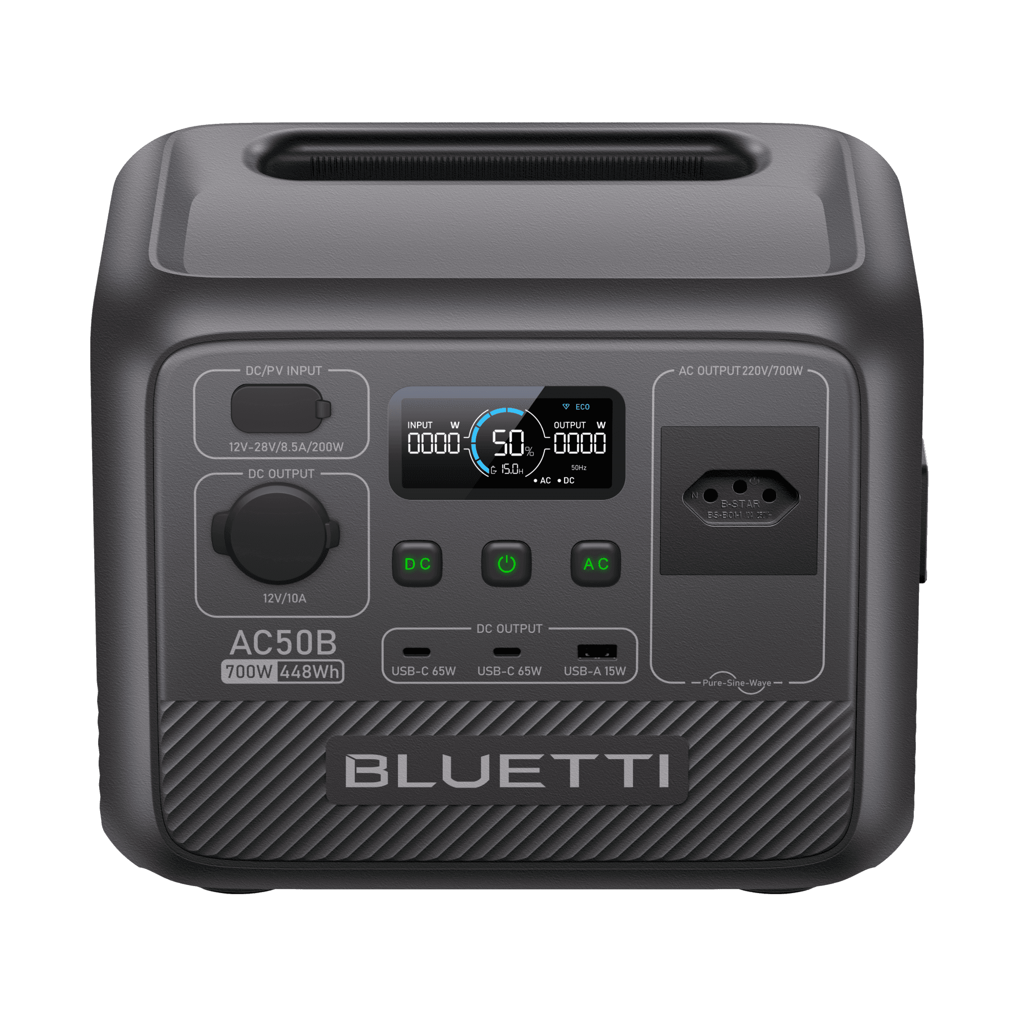 BLUETTI AC50B Estação de Energia Portátil | 700 W 448 Wh 6