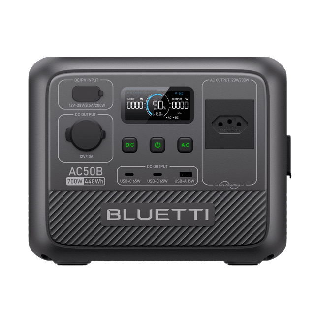 BLUETTI AC50B Estação de Energia Portátil | 700 W 448 Wh