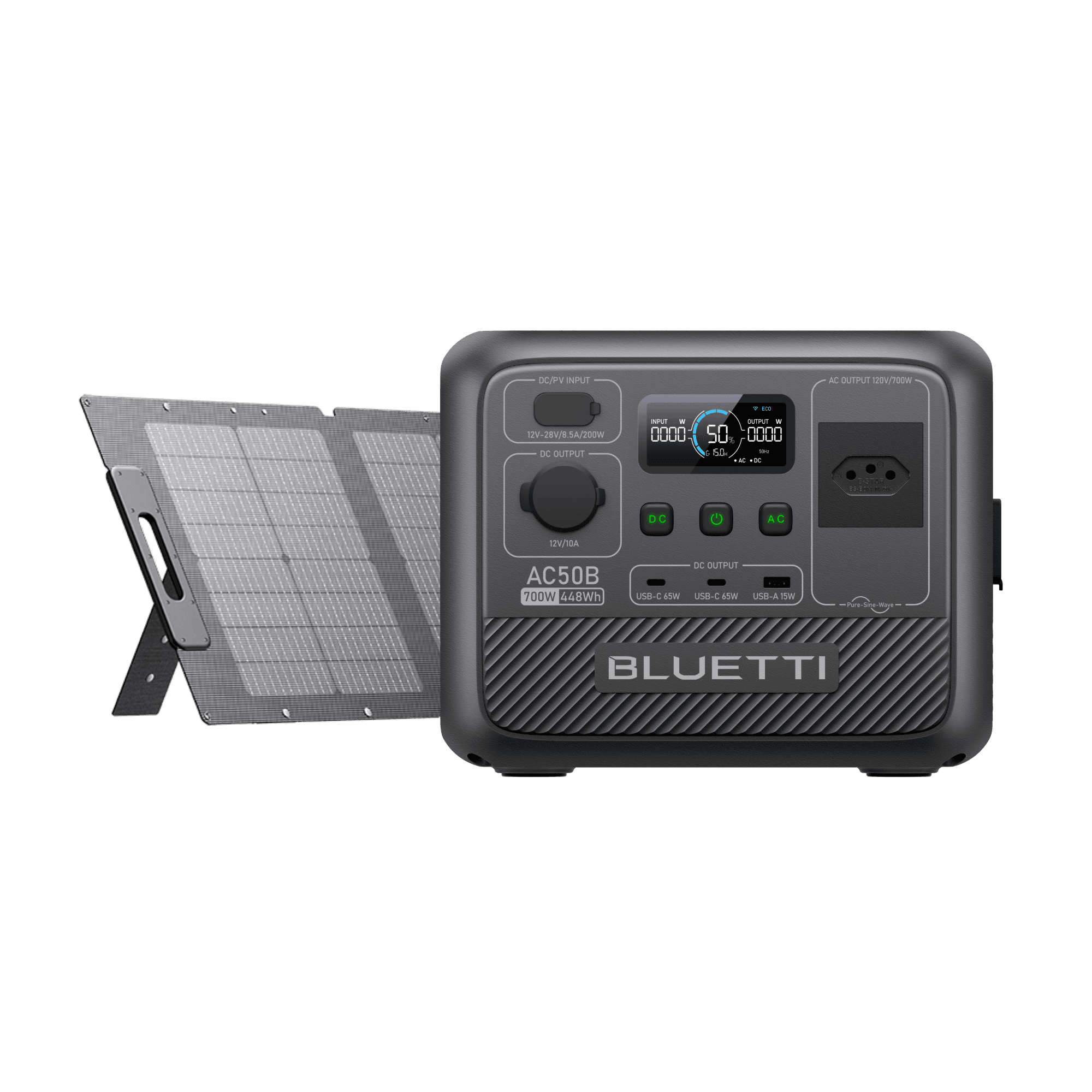 BLUETTI AC50B Estação de Energia Portátil | 700 W 448 Wh 10