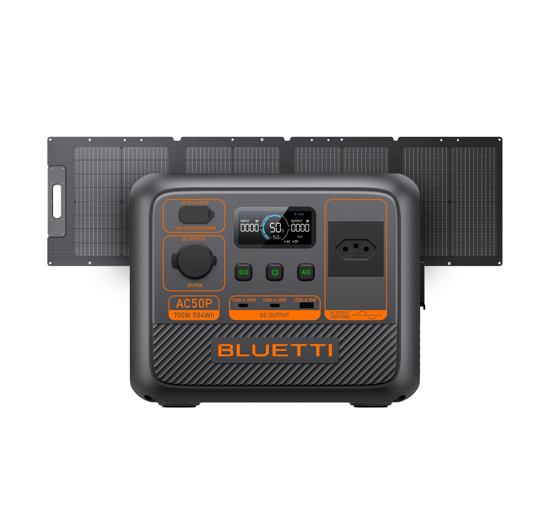 BLUETTI AC50P Estação de Energia Portátil | 700 W 504 Wh 10