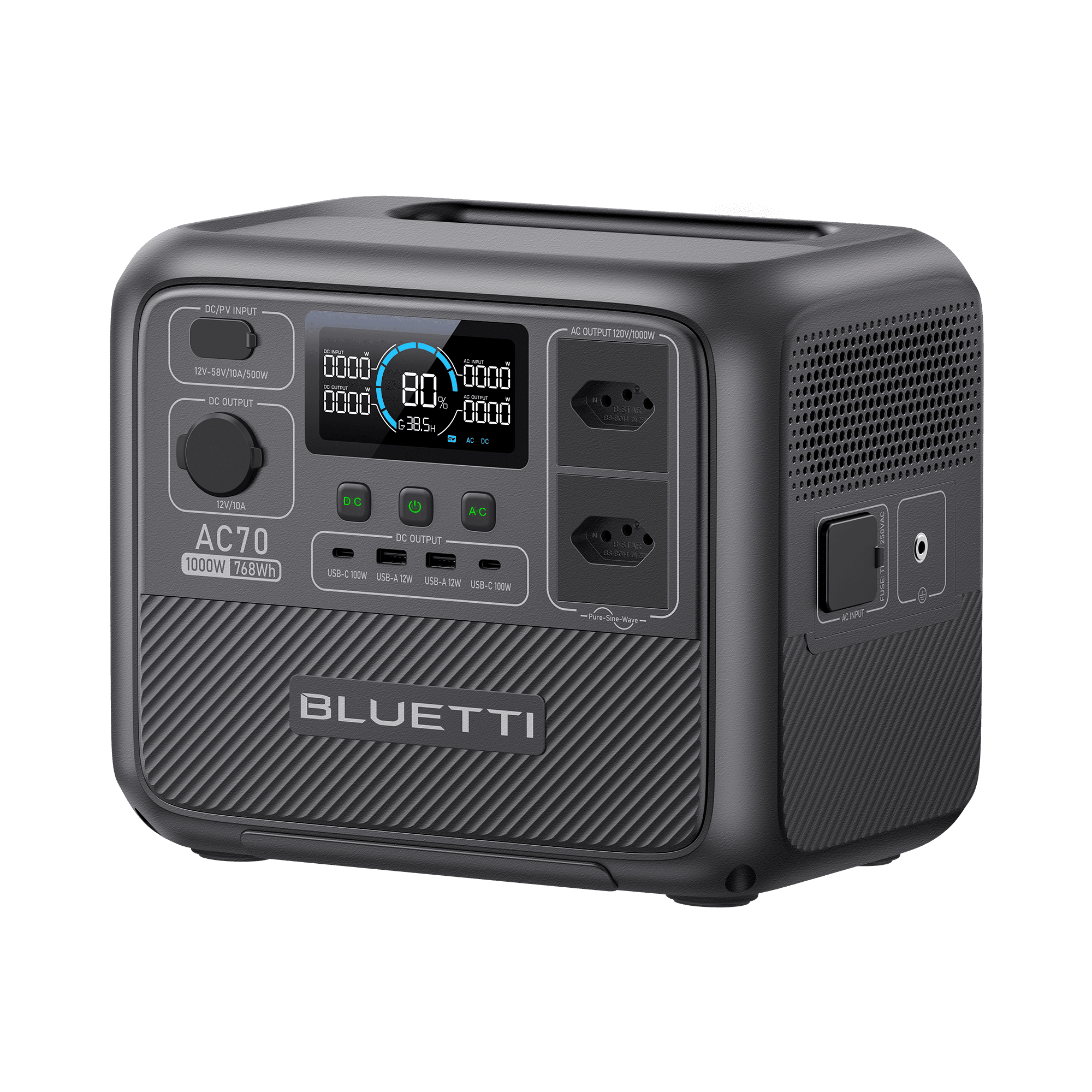 BLUETTI AC70 Estação de Energia Portátil | 1000 W 768 Wh 9