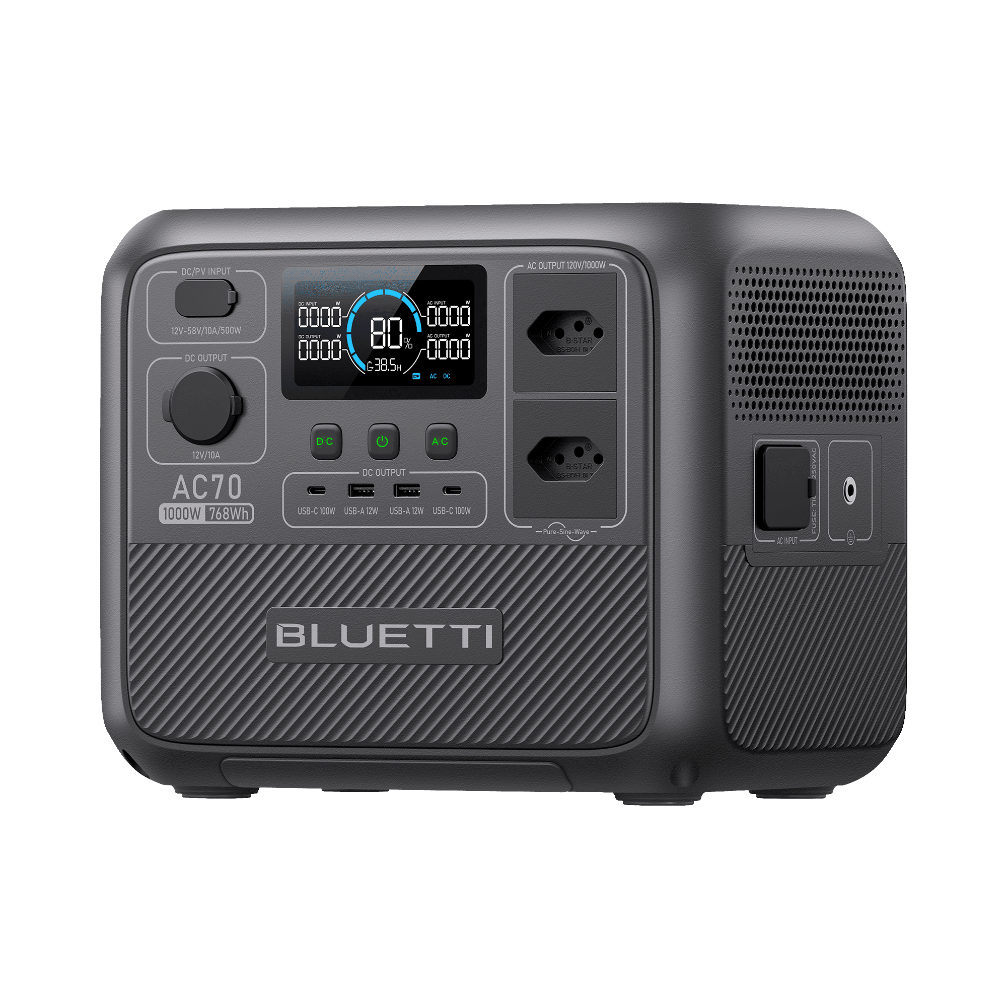 BLUETTI AC70 Estação de Energia Portátil | 1000 W 768 Wh 10