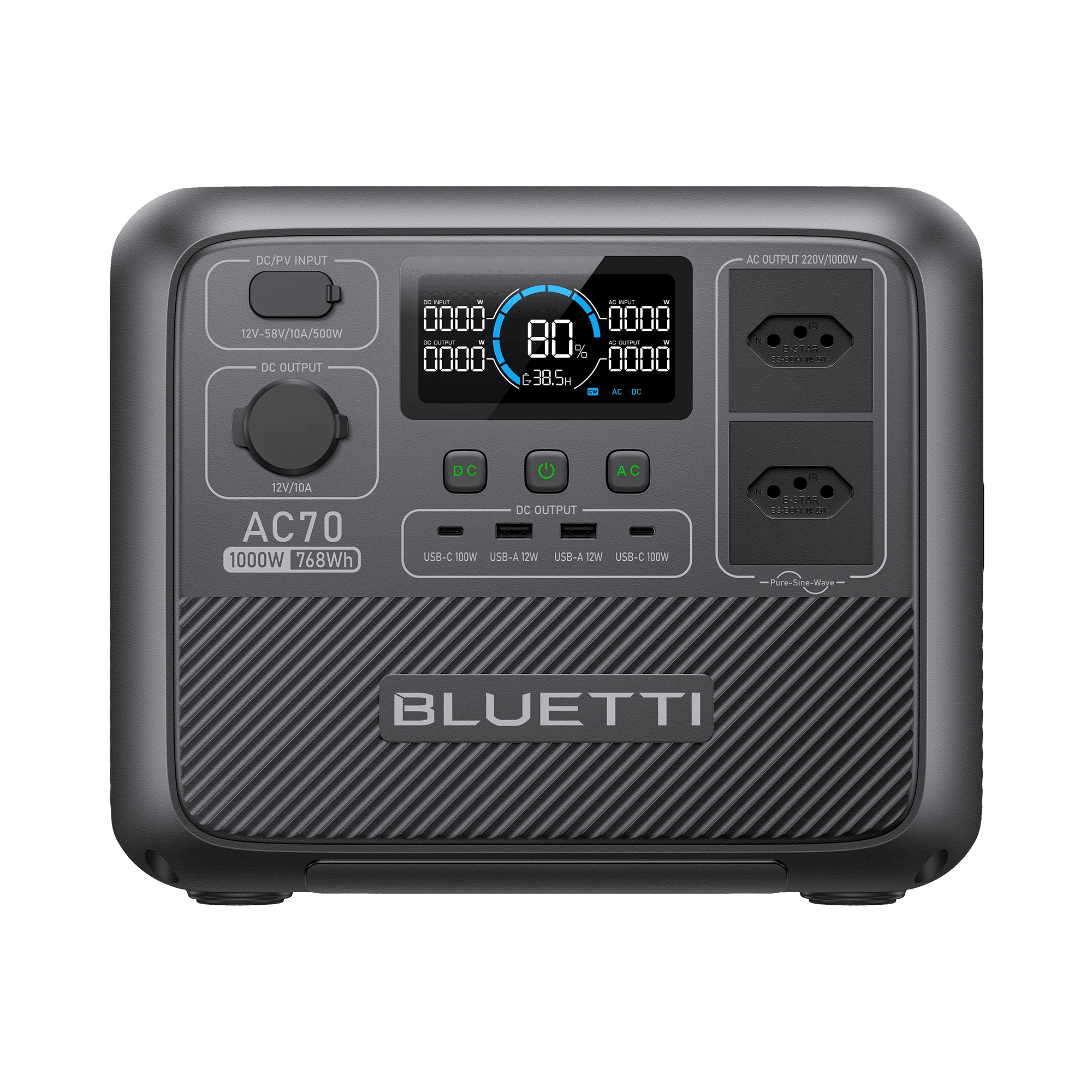 BLUETTI AC70 Estação de Energia Portátil | 1000 W 768 Wh 2