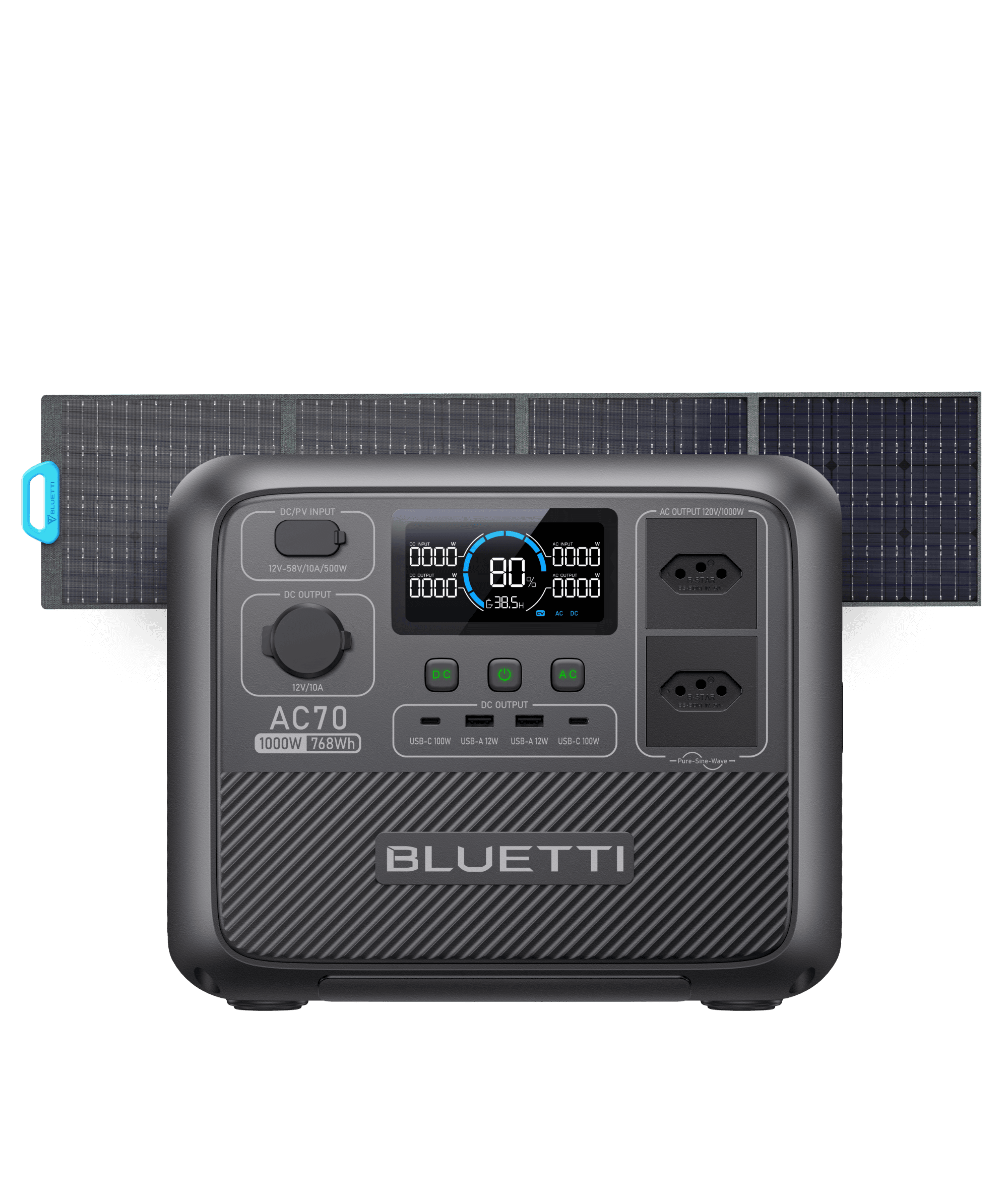 BLUETTI AC70 Estação de Energia Portátil | 1000 W 768 Wh 13