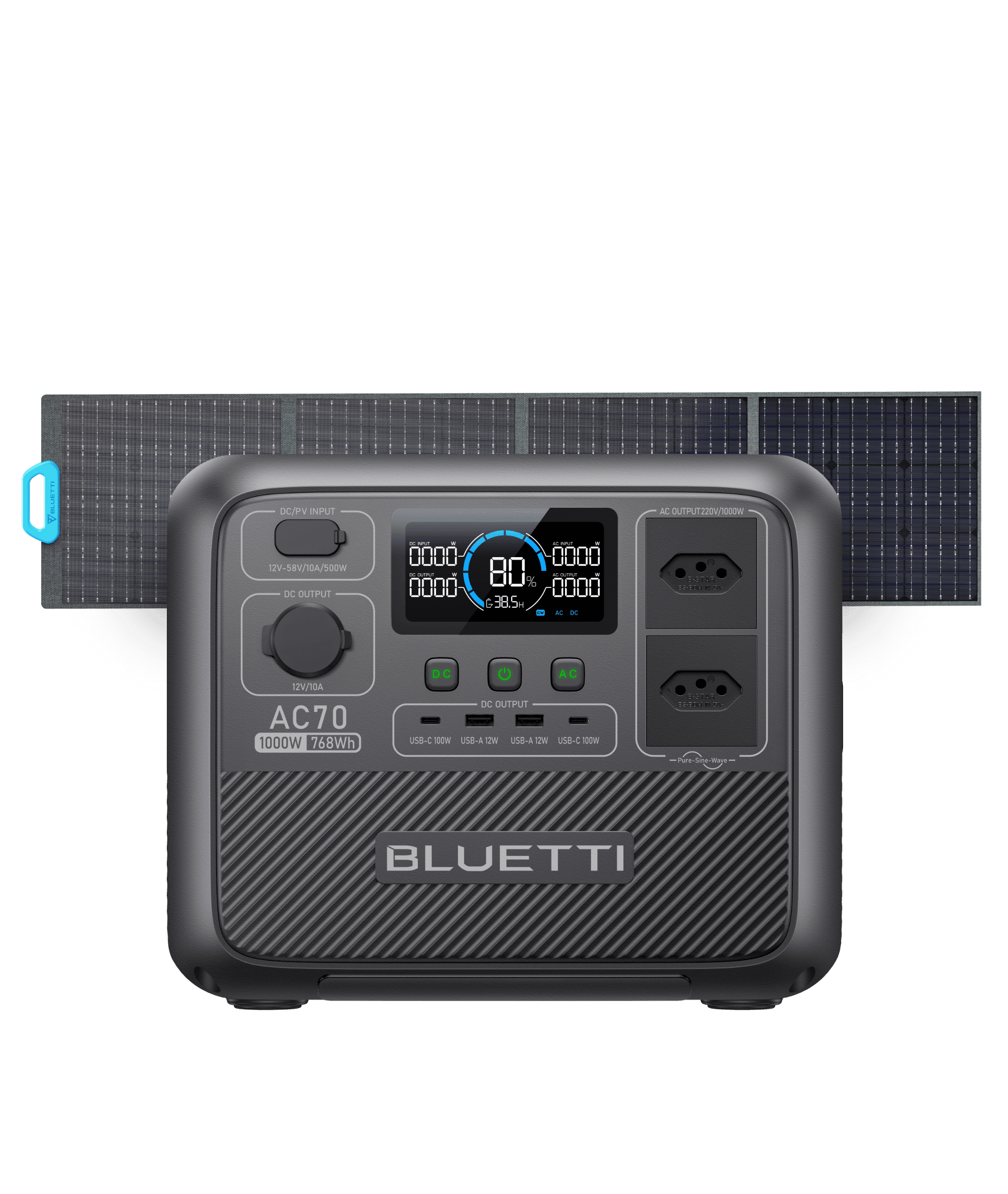 BLUETTI AC70 Estação de Energia Portátil | 1000 W 768 Wh 14