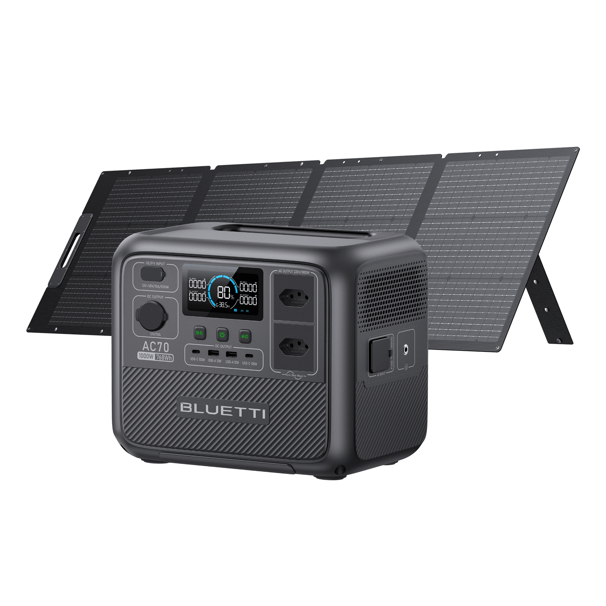 BLUETTI AC70 Estação de Energia Portátil | 1000 W 768 Wh 8