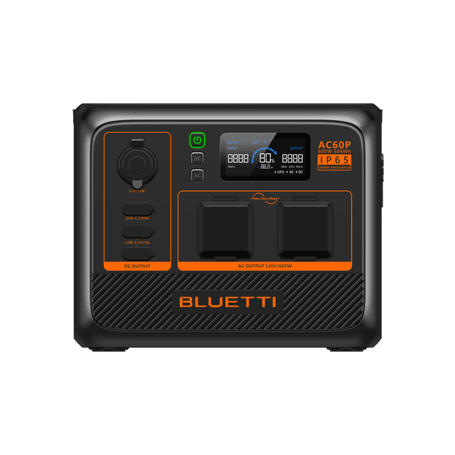 BLUETTI AC60P Estação de Energia Portátil | 600 W 504 Wh
