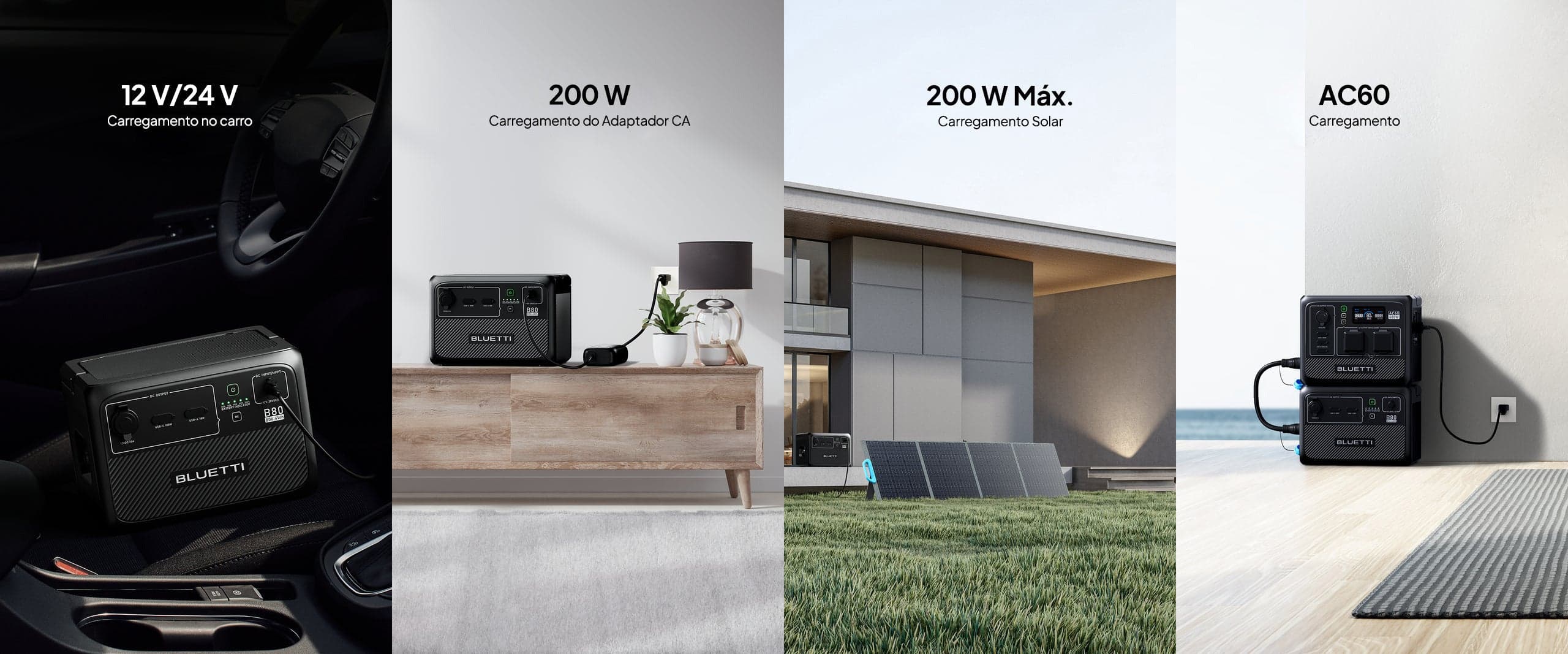 Vários Métodos de Carregamento Disponíveis