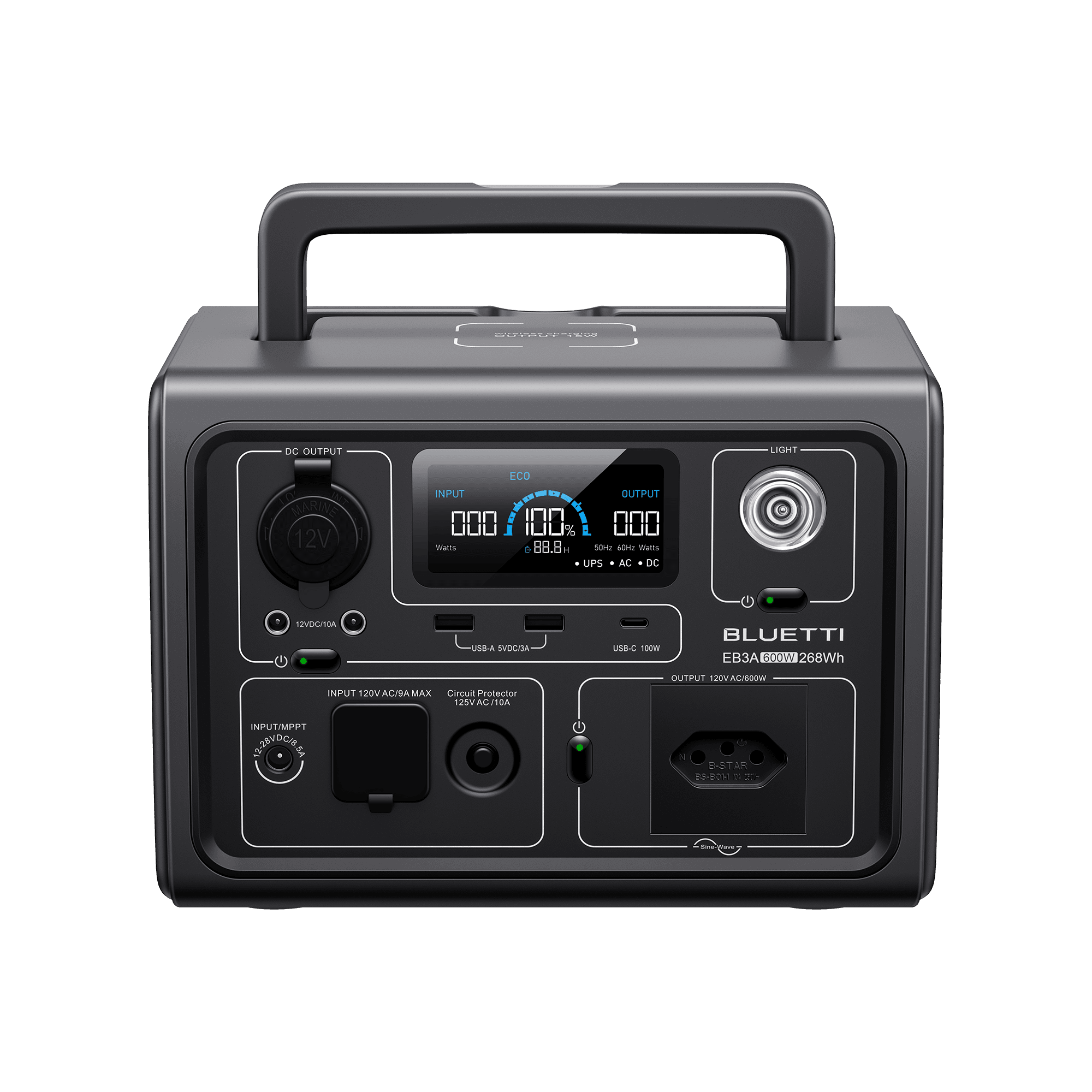 BLUETTI EB3A Estação de Energia Portátil | 600 W 268 Wh 3