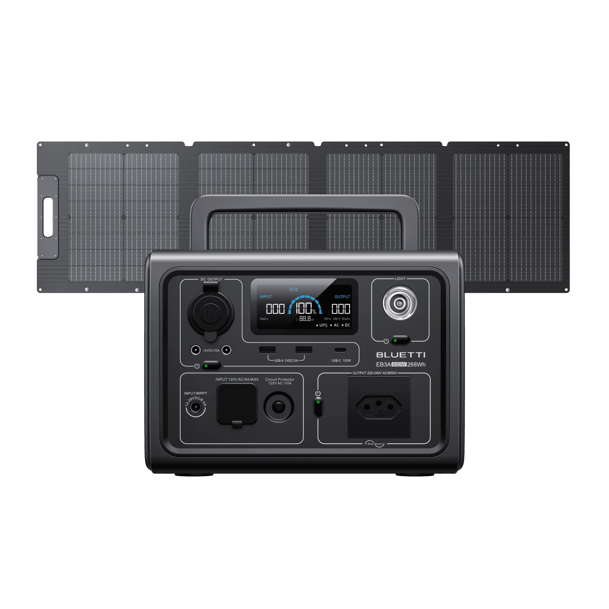 BLUETTI EB3A Estação de Energia Portátil | 600 W 268 Wh 16