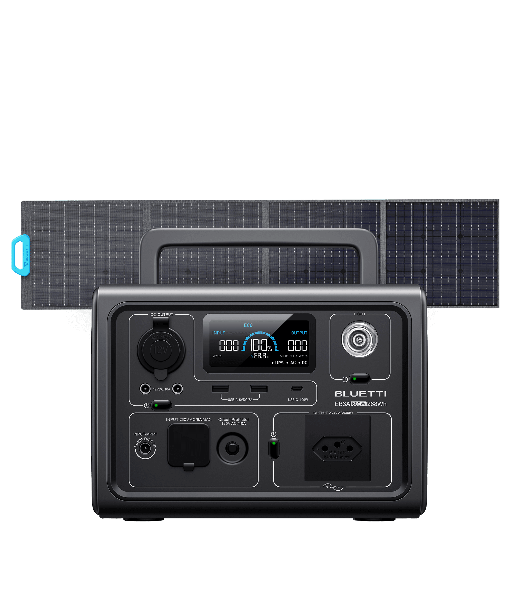 BLUETTI EB3A Estação de Energia Portátil | 600 W 268 Wh 18