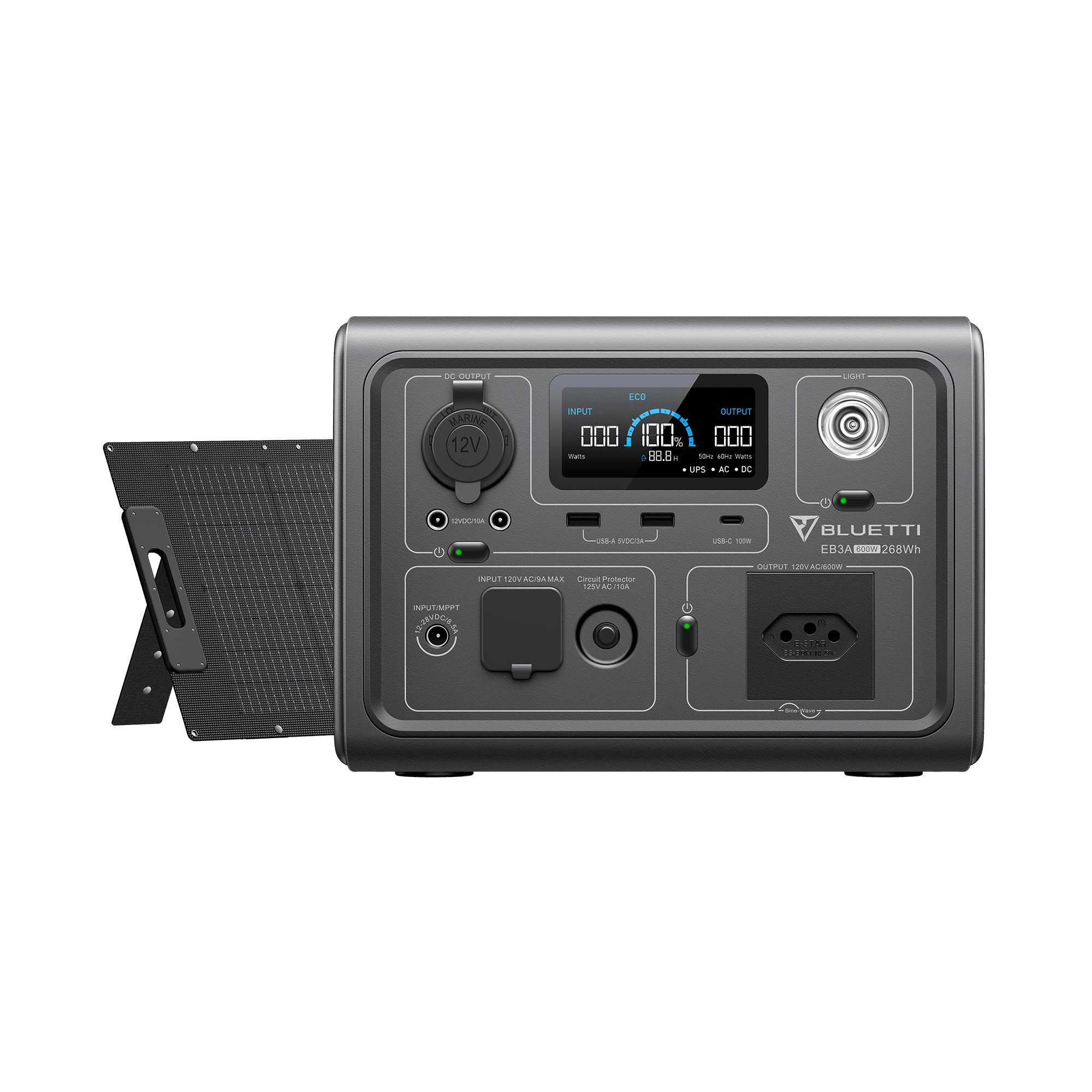 BLUETTI EB3A Estação de Energia Portátil | 600 W 268 Wh 13