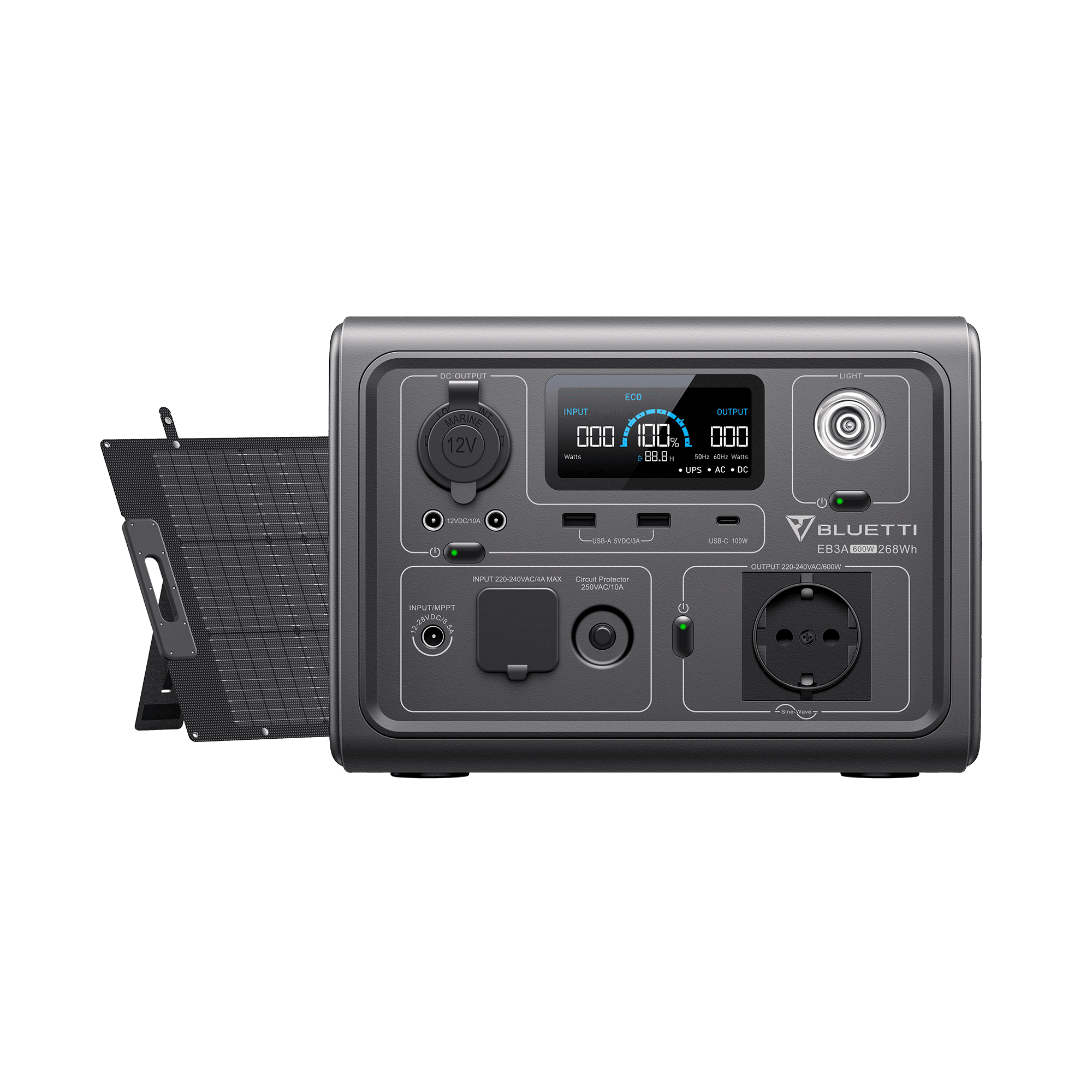 BLUETTI EB3A Estação de Energia Portátil | 600 W 268 Wh 14