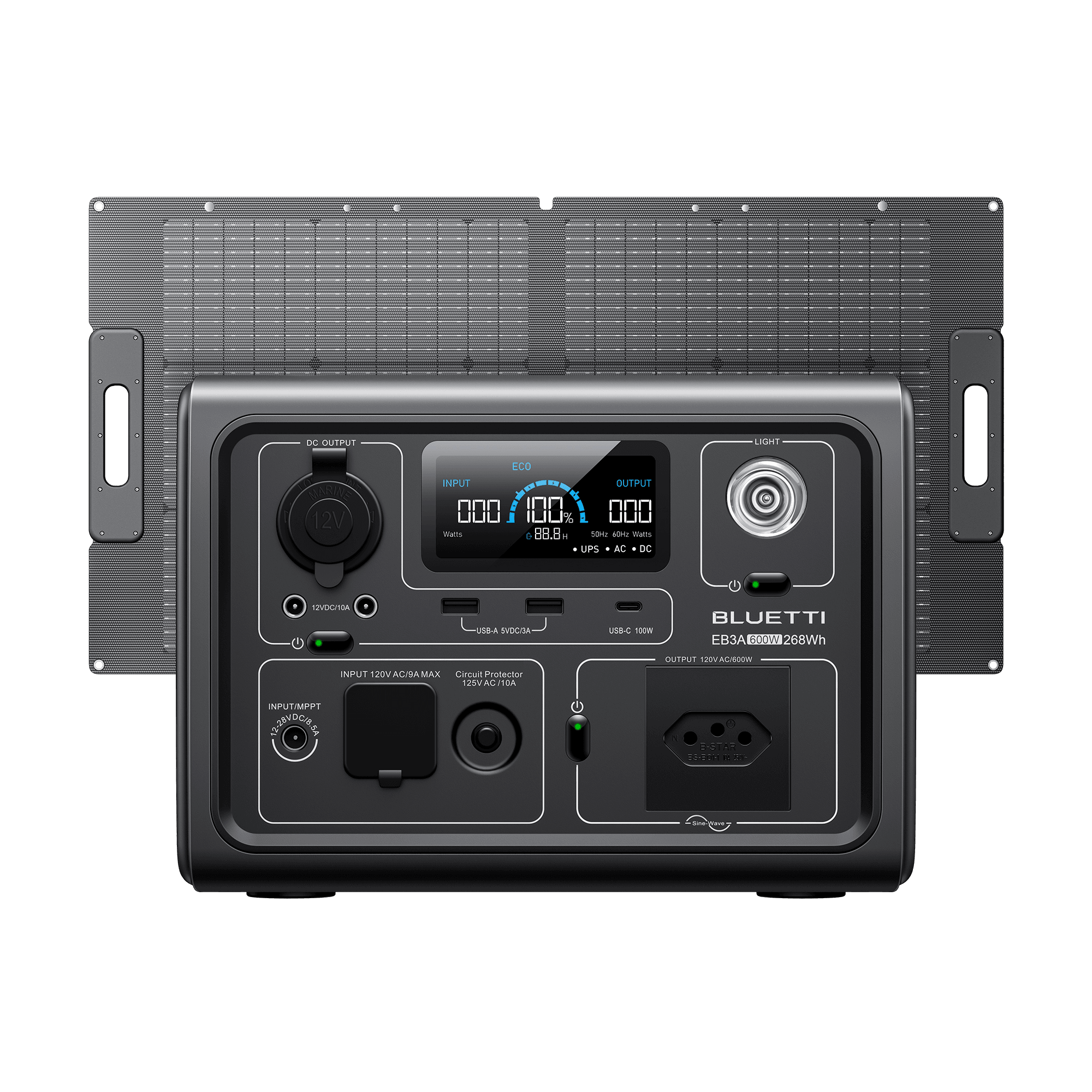 BLUETTI EB3A Estação de Energia Portátil | 600 W 268 Wh 20
