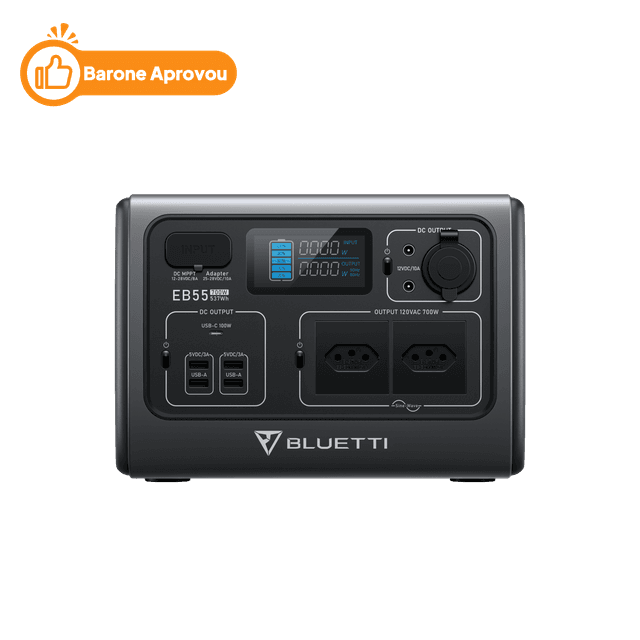 BLUETTI EB55 Estação de Energia Portátil | 700 W 537 Wh
