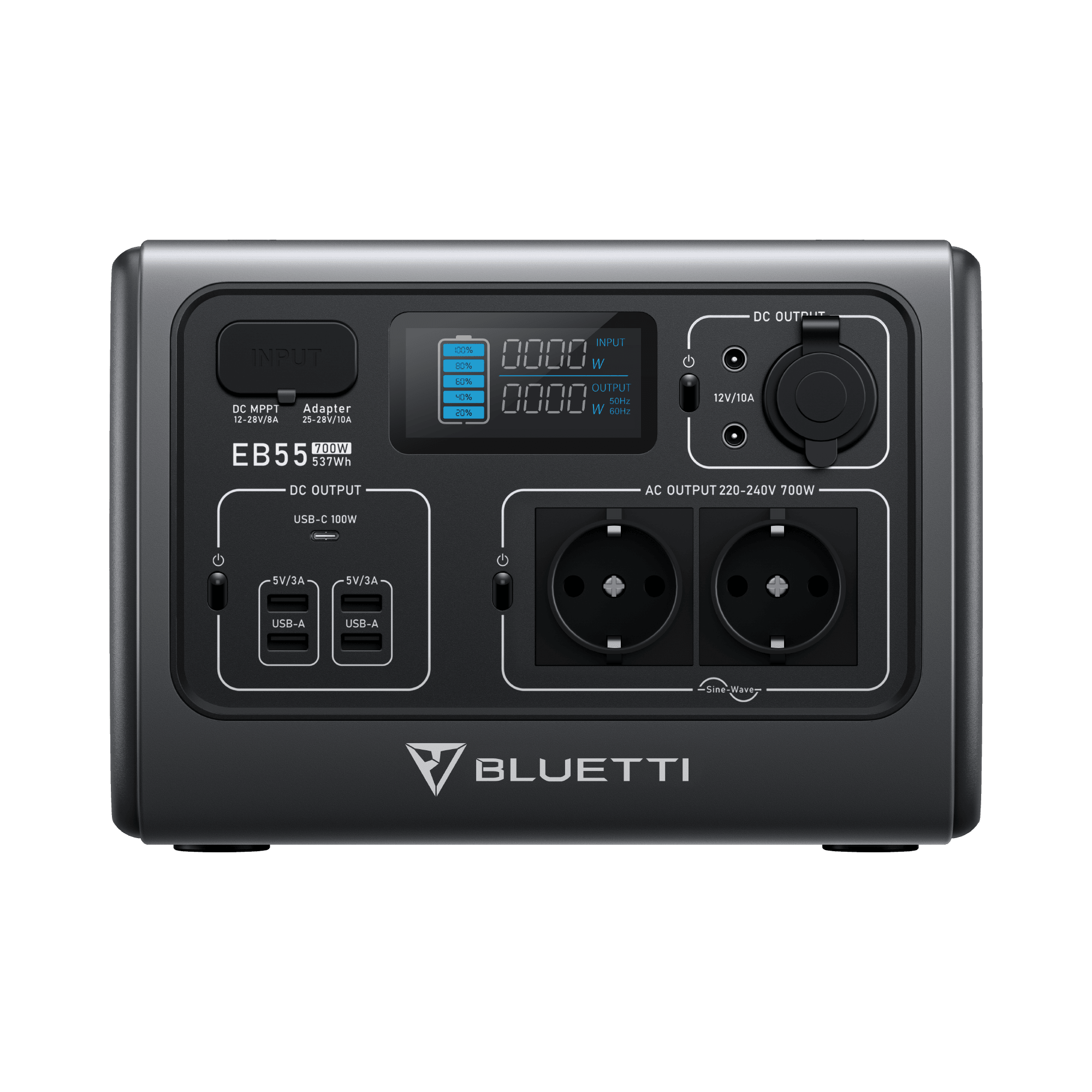 BLUETTI EB55 Estação de Energia Portátil | 700 W 537 Wh 12