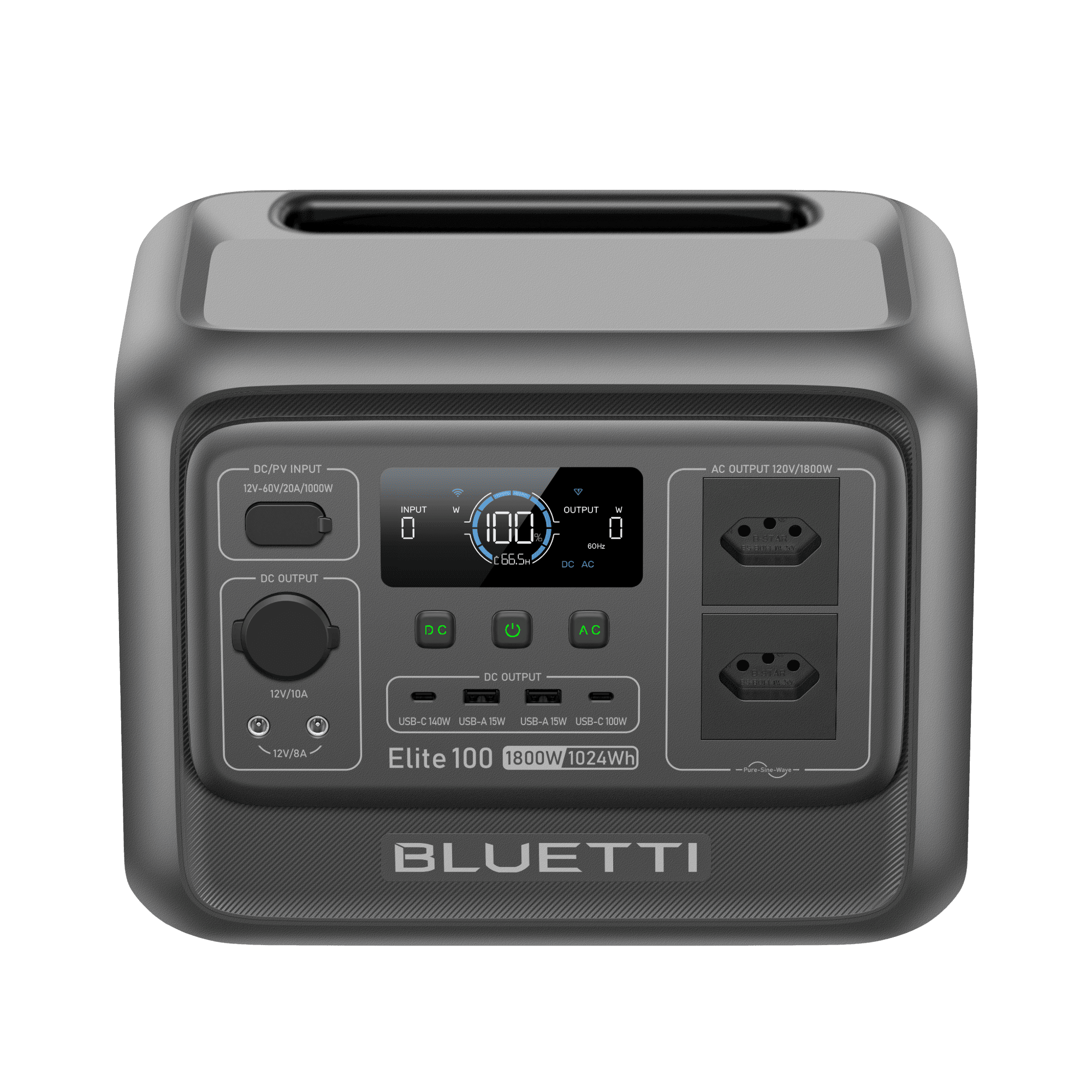 BLUETTI Elite 100 V2 Estação de Energia Portátil | 1.800W 1.024 Wh 17