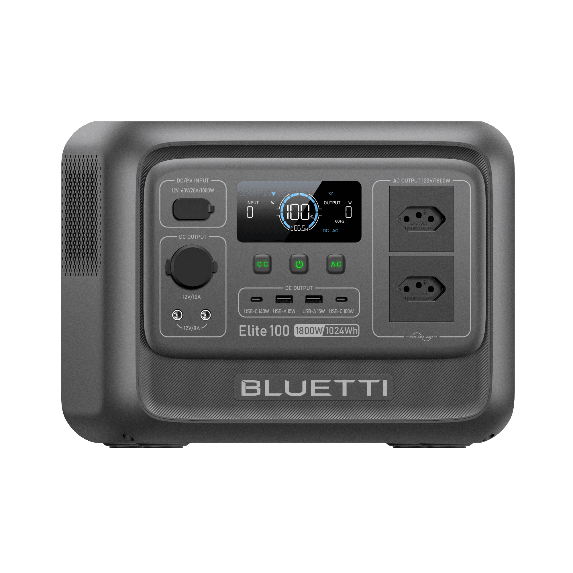 BLUETTI Elite 100 V2 Estação de Energia Portátil | 1.800W 1.024 Wh 19