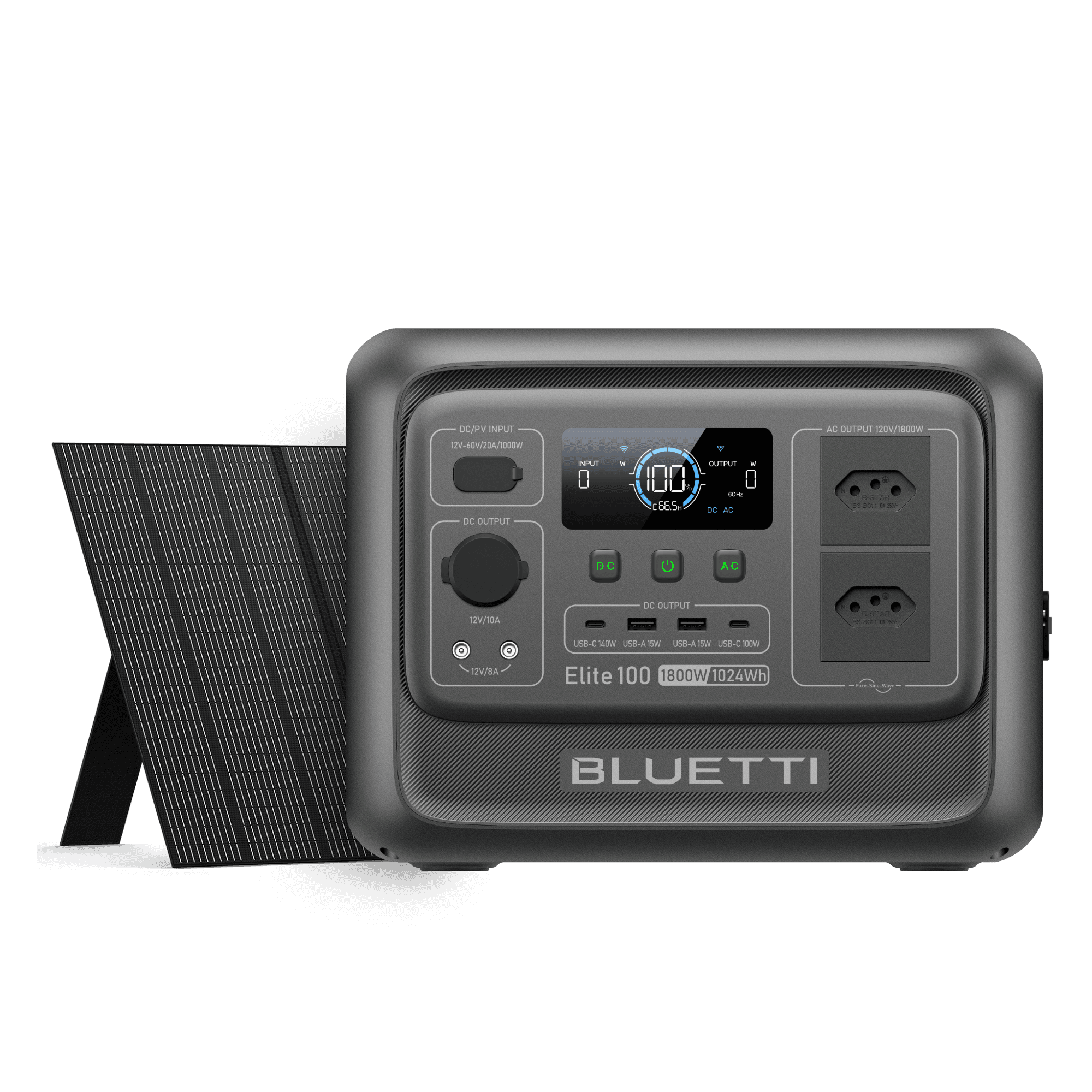 BLUETTI Elite 100 V2 Estação de Energia Portátil | 1.800W 1.024 Wh 23