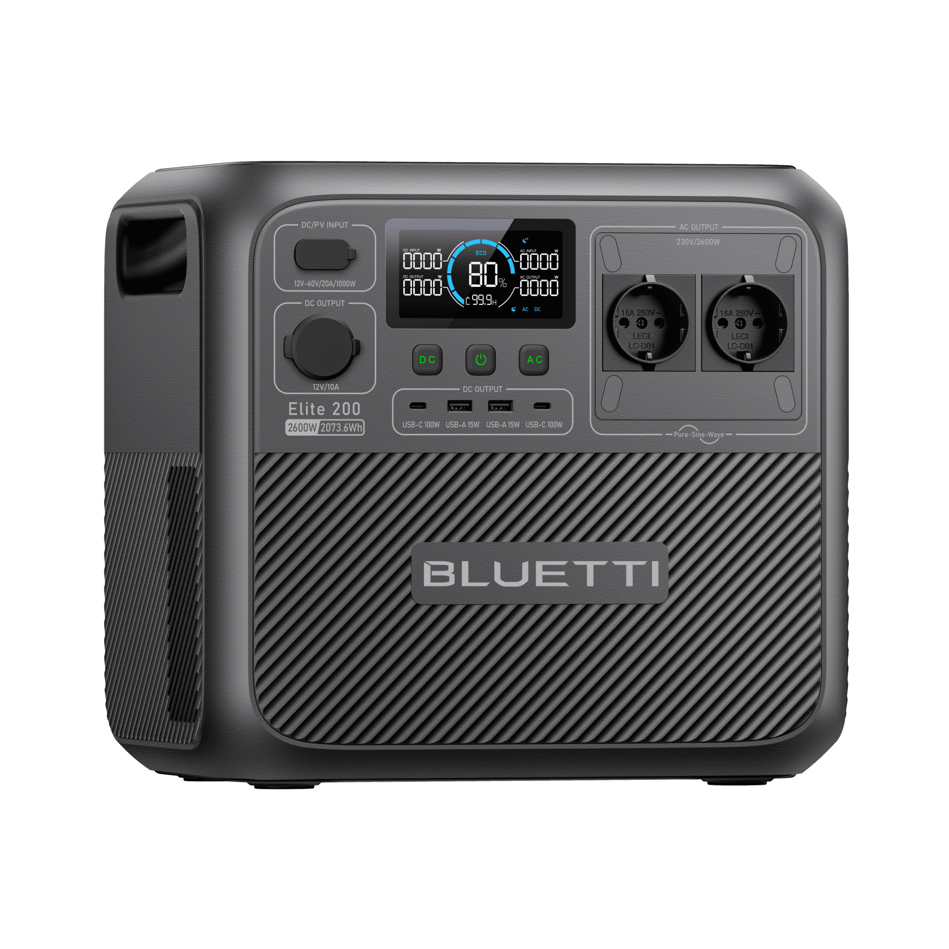BLUETTI Elite 200 V2 Estação de Energia Portátil | 2.600 W 2.073,6 Wh 8