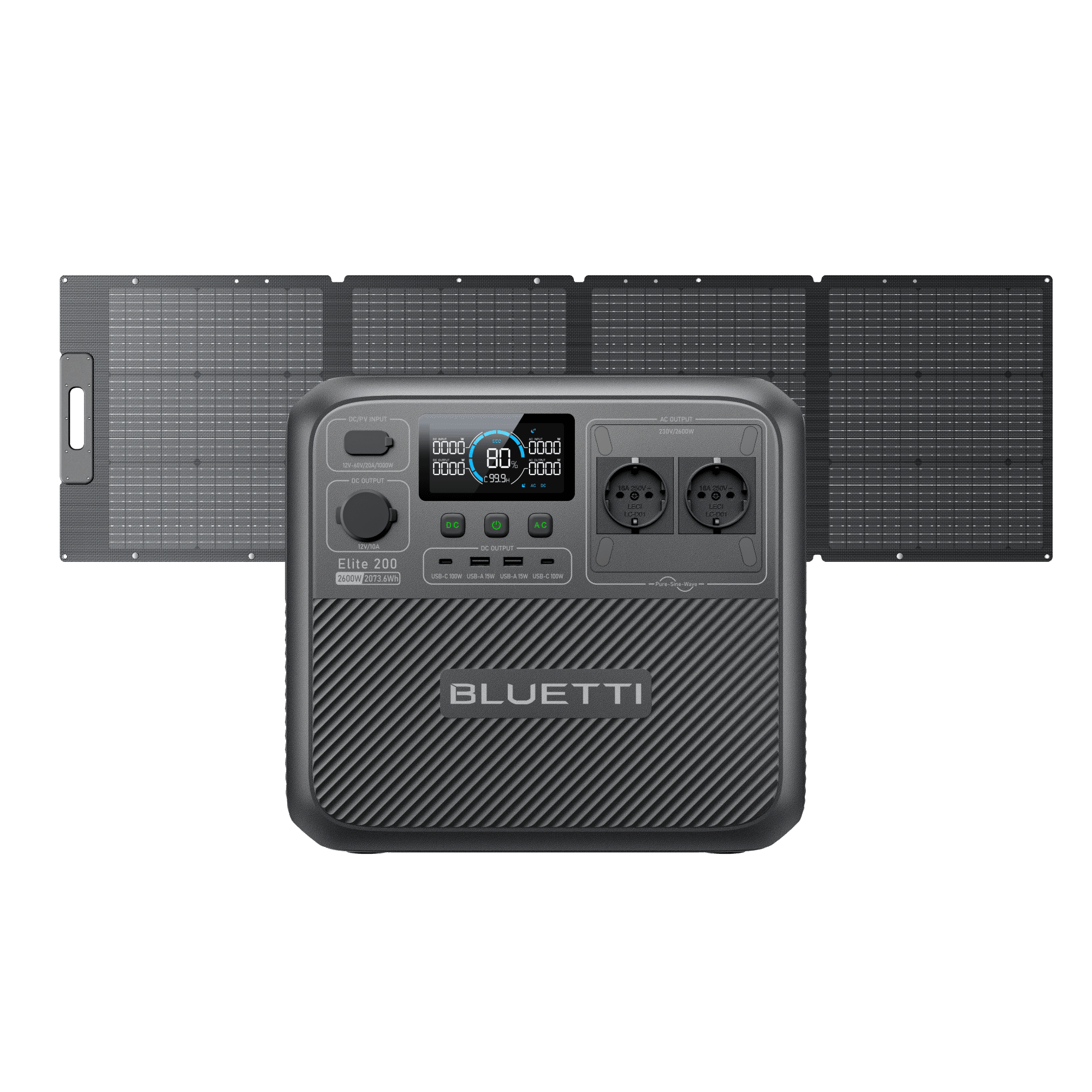 BLUETTI Elite 200 V2 Estação de Energia Portátil | 2.600 W 2.073,6 Wh 16