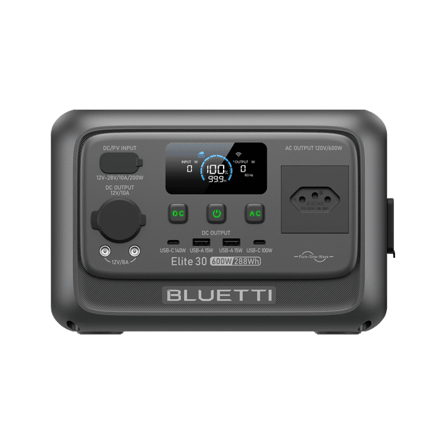 BLUETTI Elite 30 V2 Estação de Energia Portátil | 600 W 288 Wh