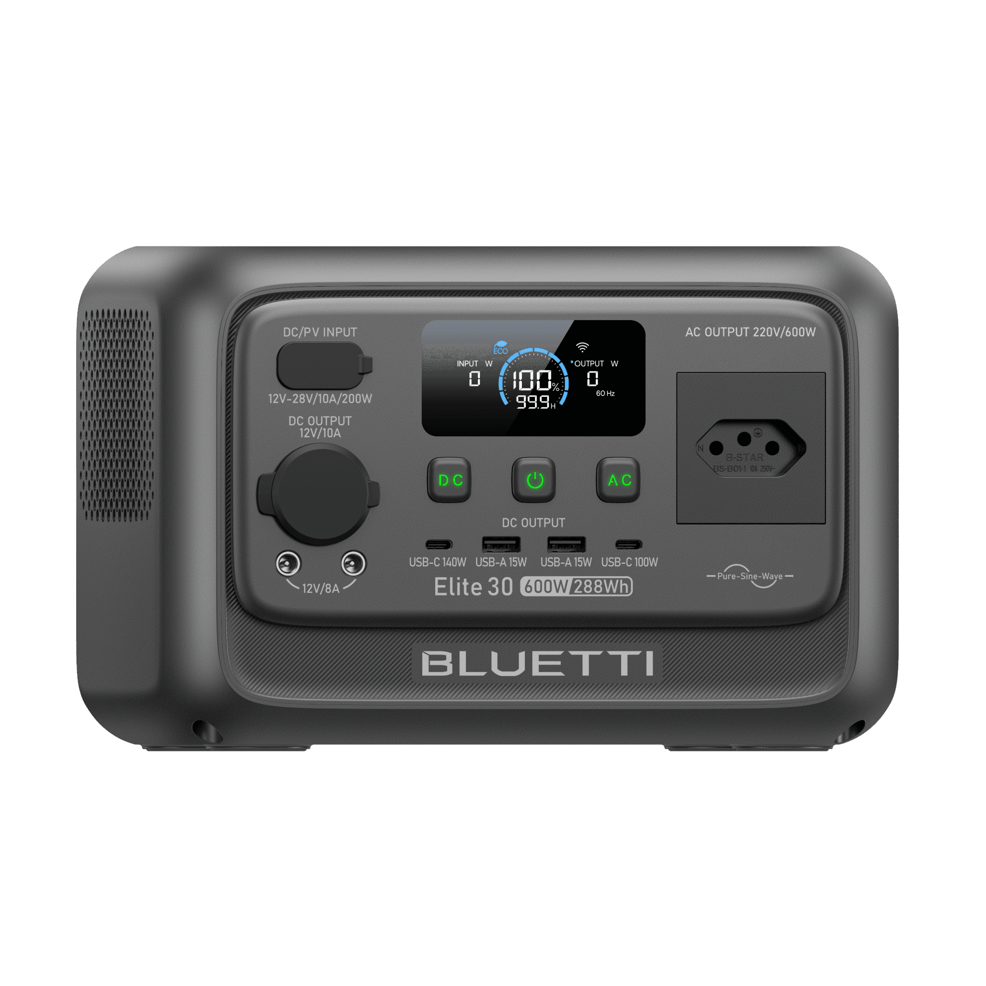 BLUETTI Elite 30 V2 Estação de Energia Portátil | 600 W 288 Wh 7